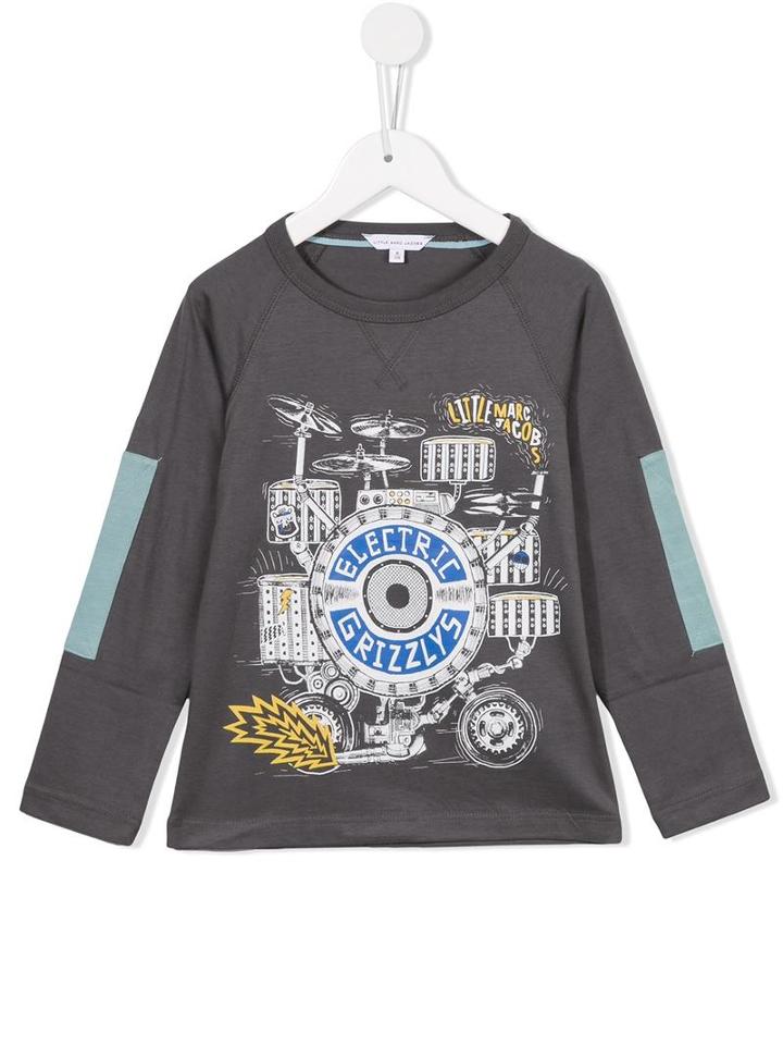 Little Marc Jacobs Printed Long Sleeve Top, Boy's, Size: 6 Yrs, Grey