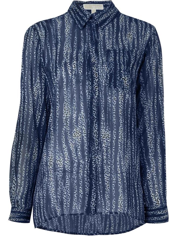 Michael Michael Kors Painterly Floral Print Shirt