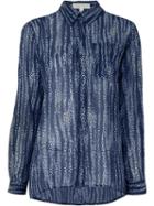Michael Michael Kors Painterly Floral Print Shirt