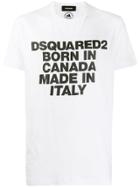 Dsquared2 Slogan Crewneck T-shirt - White