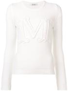Max Mara Slim-fit Logo Jumper - White