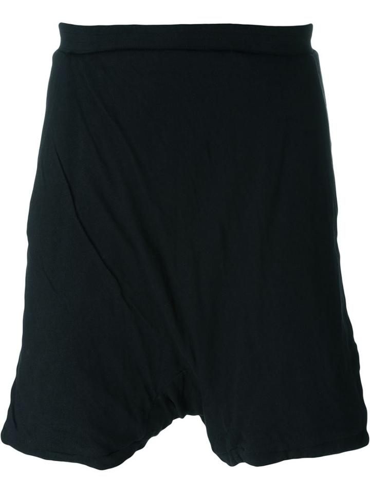11 By Boris Bidjan Saberi Double Layered Shorts, Men's, Size: L, Black, Cotton
