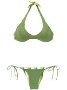 Amir Slama Reversible Bikini Set - Green