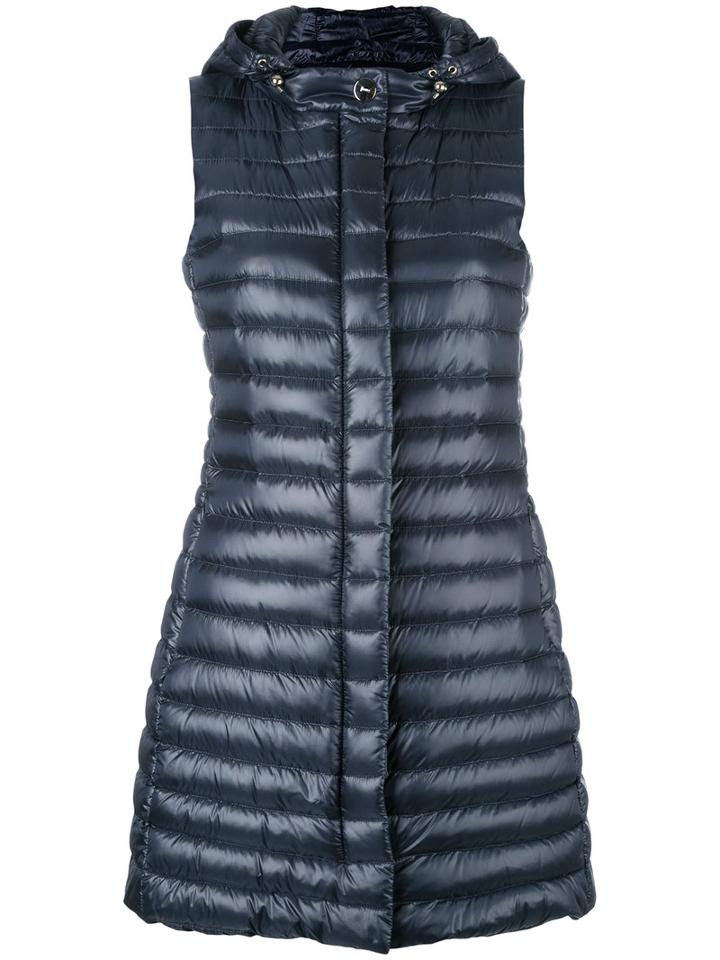 Herno - Padded Gilet - Women - Polyamide/goose Down - 38, Blue, Polyamide/goose Down