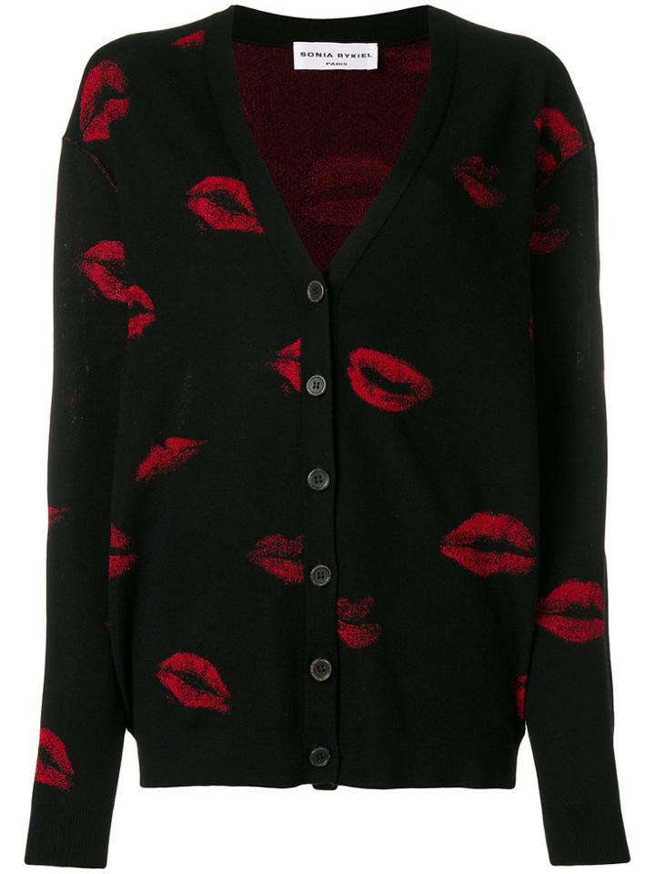 Sonia Rykiel Kiss V-neck Cardigan - Black