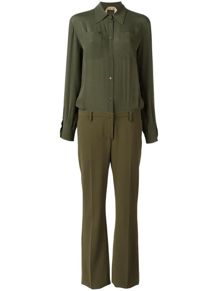Nº21 Shirt Jumpsuit - Green