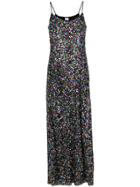 Ultràchic Sequin Embellished Maxi Dress - Pink & Purple