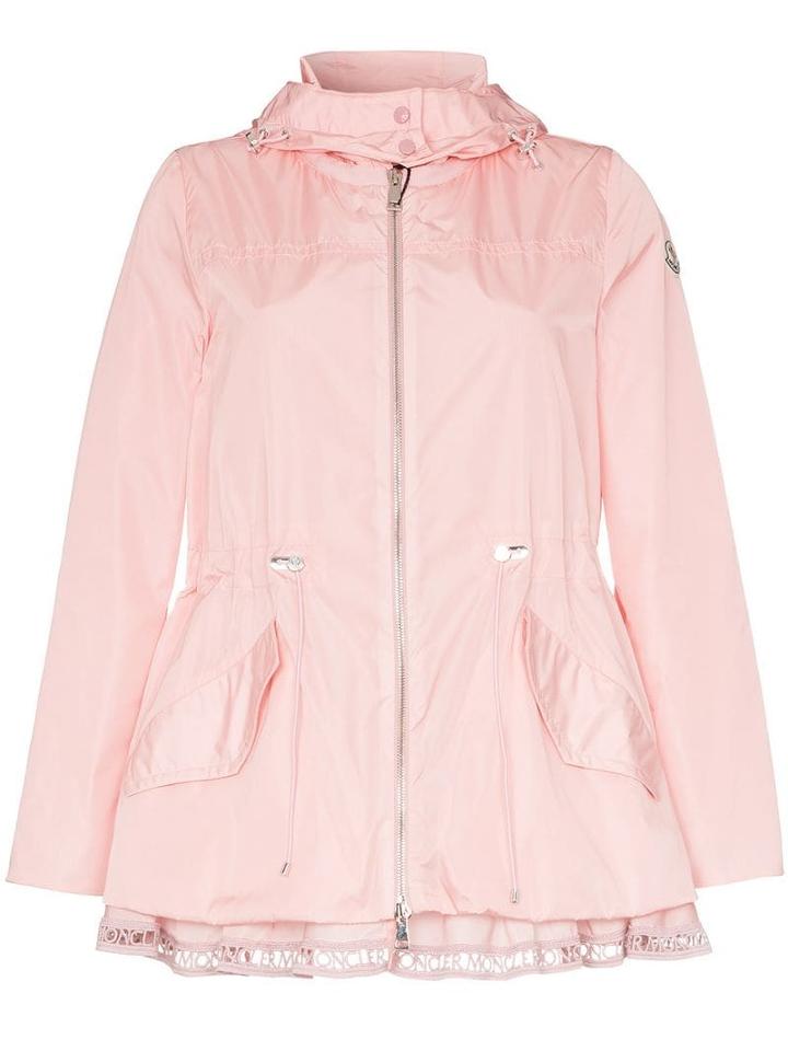 Moncler Lace Lettering Hooded Jacket - Pink