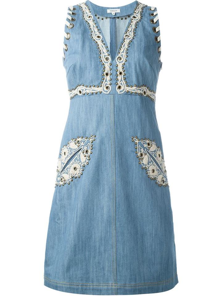 Manoush Embellished Denim Dress