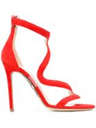 Cesare Paciotti Wavy Strap Sandals - Red