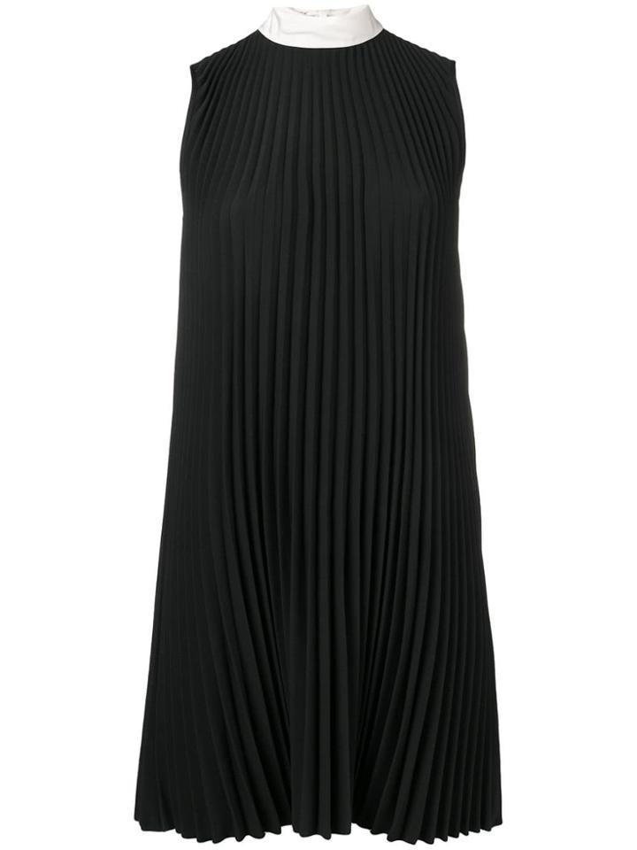 Red Valentino Pleated Mini Dress - Black