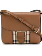 Burberry Horseferry Check Crossbody Bag, Women's, Brown, Calf Leather/polyamide