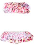 Natasha Zinko Strapless Tiered Ruffle Bikini - Multicolour
