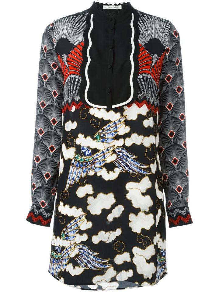 Mary Katrantzou 'euclase' Trinket Cloud Print Dress, Women's, Size: 6, Silk