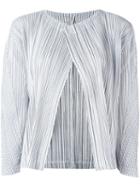 Pleats Please By Issey Miyake Pleated Shirt, Women's, Size: 4, Blue, Cotton/polyester