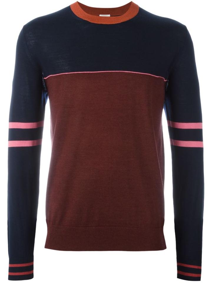 Paul Smith Colour Block Jumper, Men's, Size: Xl, Blue, Silk/merino