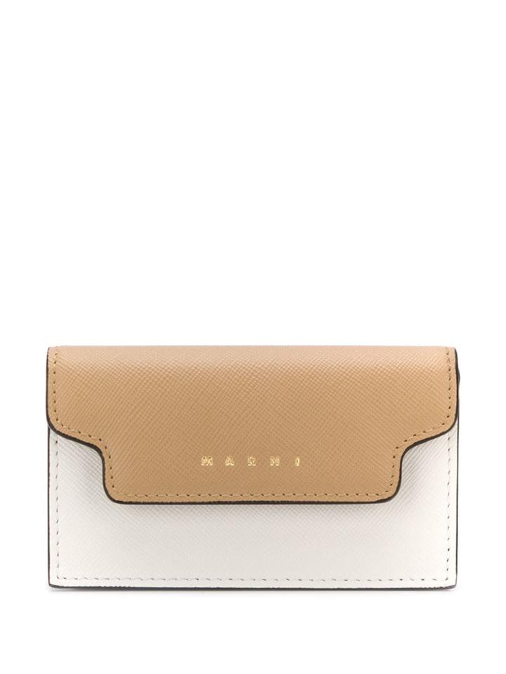 Marni Two-tone Wallet - Neutrals