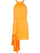 Halston Heritage Frilled Mini Dress - Orange