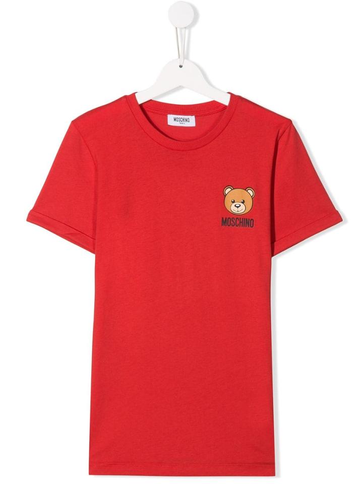 Moschino Kids Printed Teddy Bear T-shirt - Red