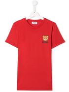 Moschino Kids Printed Teddy Bear T-shirt - Red