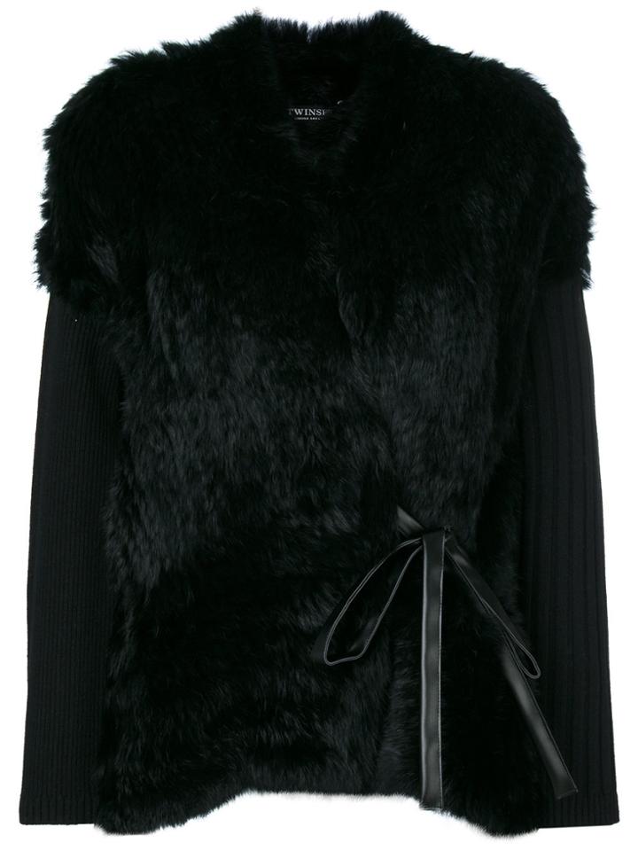 Twin-set Faux Fur Cardigan - Black