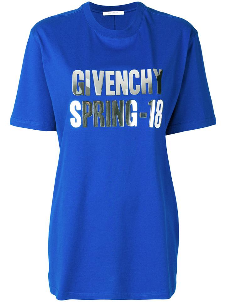 Givenchy Logo Print T-shirt - Blue