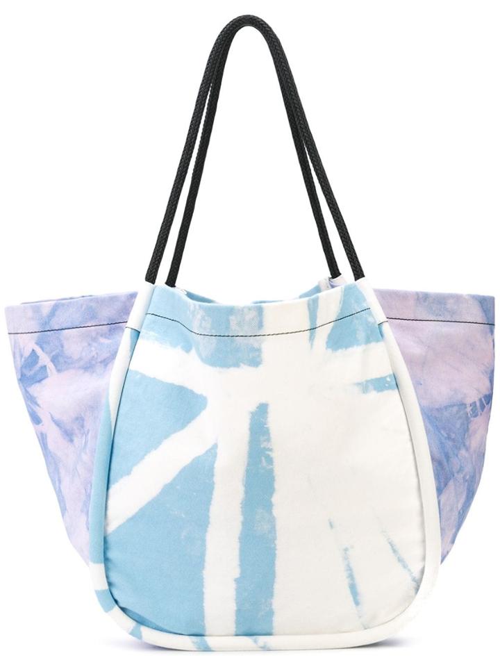 Proenza Schouler Tie Dye Denim Xl Tote - Blue