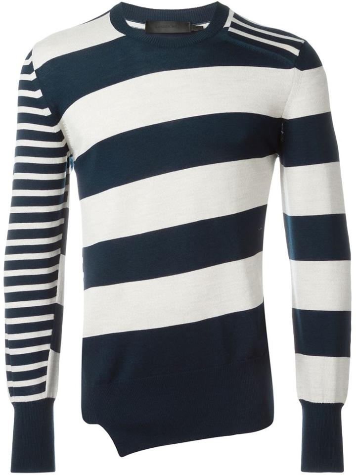 Alexander Mcqueen Striped Jumper, Men's, Size: Medium, Nude/neutrals, Wool