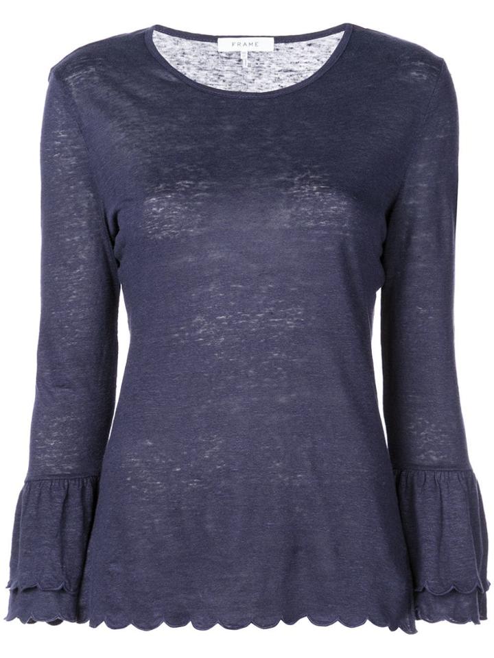 Frame Scalloped Top - Blue