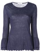 Frame Scalloped Top - Blue
