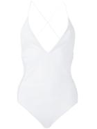 Dion Lee Laced Coil One-piece, Women's, Size: 10, White, Polyester/spandex/elastane