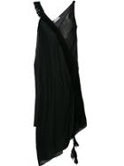 Giacobino Fringed Asymmetric Dress - Black