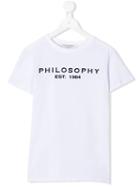 Philosophy Di Lorenzo Serafini Kids Logo Print T-shirt - White