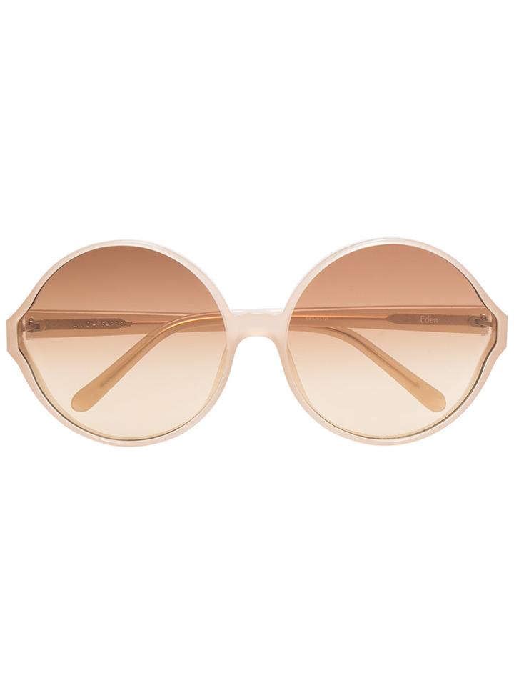 Linda Farrow 657 C8 Round Sunglasses - Nude & Neutrals