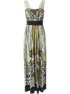 Alberta Ferretti Printed Pleated Dress