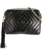 Chanel Vintage Cc Quilted Chain Shoulder Bag, Women's, Black