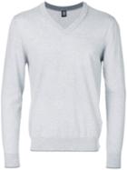 Eleventy - V Neck Sweatshirt - Men - Virgin Wool - L, Grey, Virgin Wool