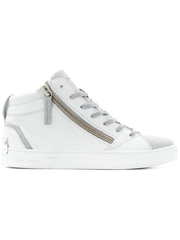Crime London Java Mid Sneakers - White