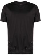Les Hommes Zipper Detail T-shirt - Black
