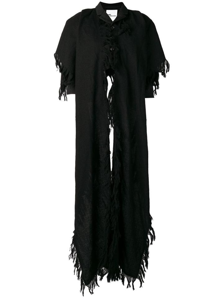 Comme Des Garçons Noir Kei Ninomiya Cropped Scarf Jacket - Black