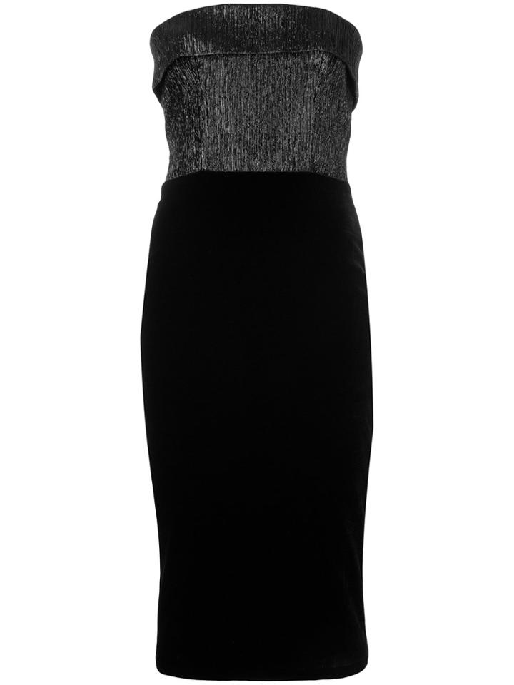 Alex Perry Knock Strapless Midi Dress - Black
