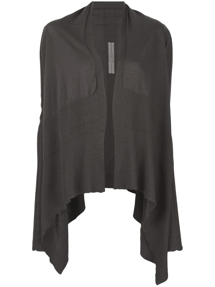 Rick Owens Short Wrap Cardigan, Women's, Size: Medium, Grey, Virgin Wool