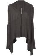 Rick Owens Short Wrap Cardigan, Women's, Size: Medium, Grey, Virgin Wool