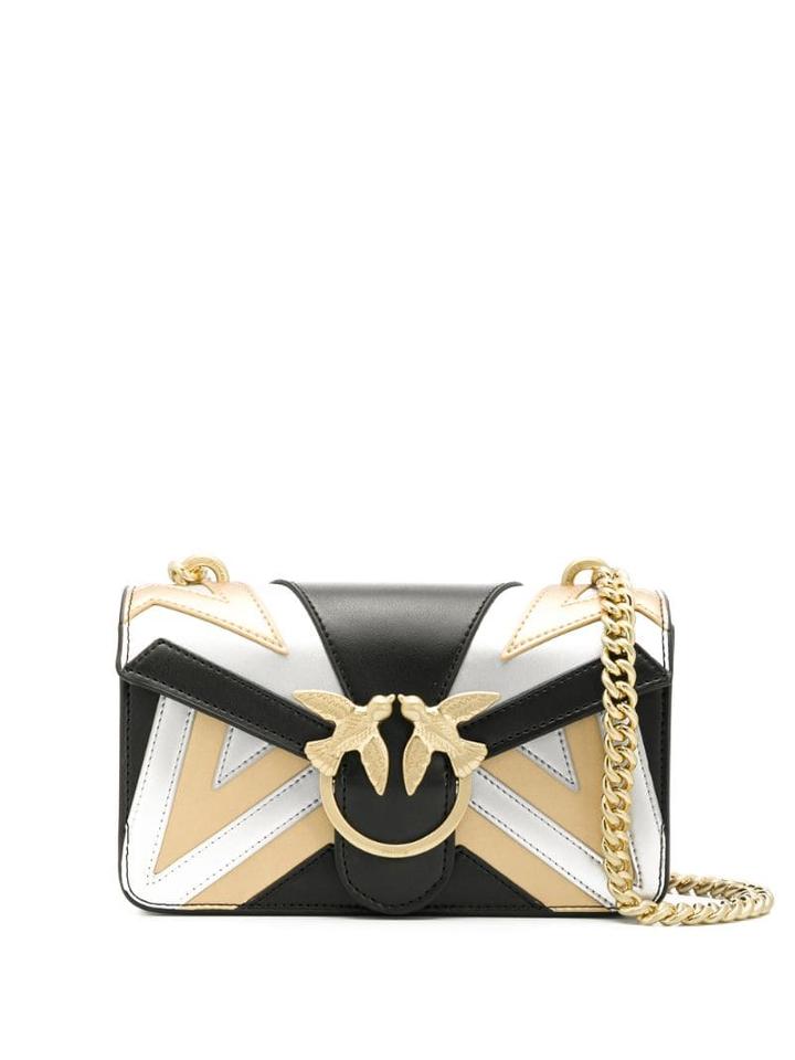 Pinko Chevron Mini Love Bag - Black