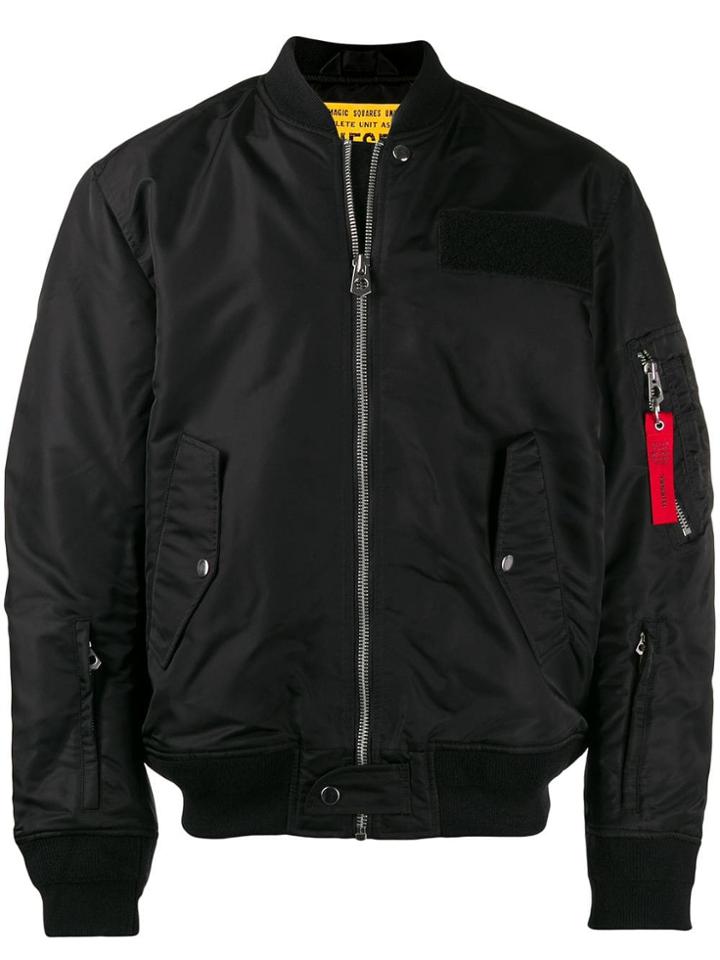 Diesel Pull Tab Bomber Jacket - Black
