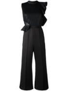 Self-portrait Tailored Cropped Jumpsuit, Women's, Size: 10, Black, Polyester/spandex/elastane