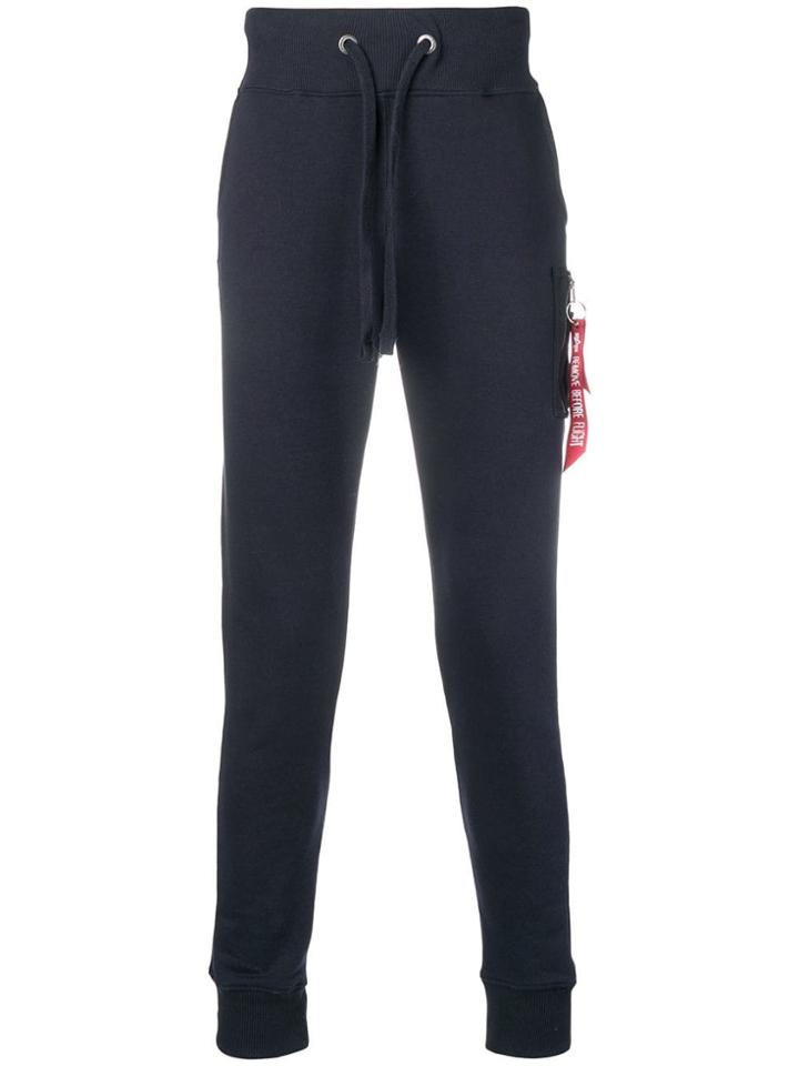 Alpha Industries Tapered Track Pants - Blue