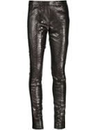 Haider Ackermann Panel Leggings, Women's, Size: 38, Black, Leather/nylon/wool/spandex/elastane