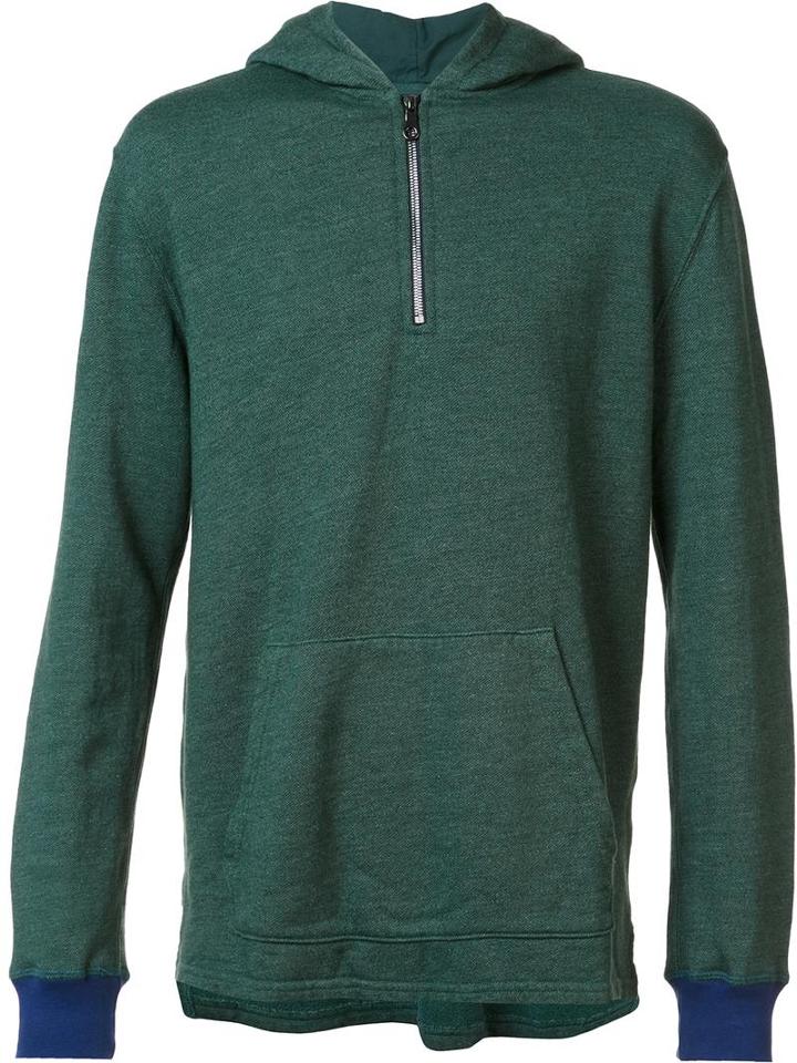 Goodlife Zipped Pullover Hoodie, Men's, Size: Medium, Green, Rayon/polyester/cotton
