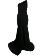 Alex Perry One Shoulder Long Dress - Black